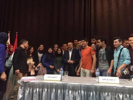 الطيبي والسعدي في زيارة عمل لجامعة القدس تخللها محاضرة سياسية للنائب الطيبي